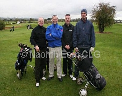 One golfer and 3 pretend golfers...which is which!